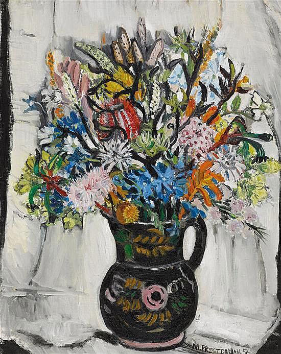 Black Jug with Kangaroo Paws